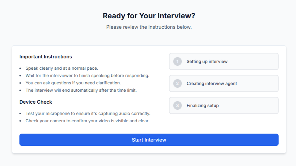 Online interview